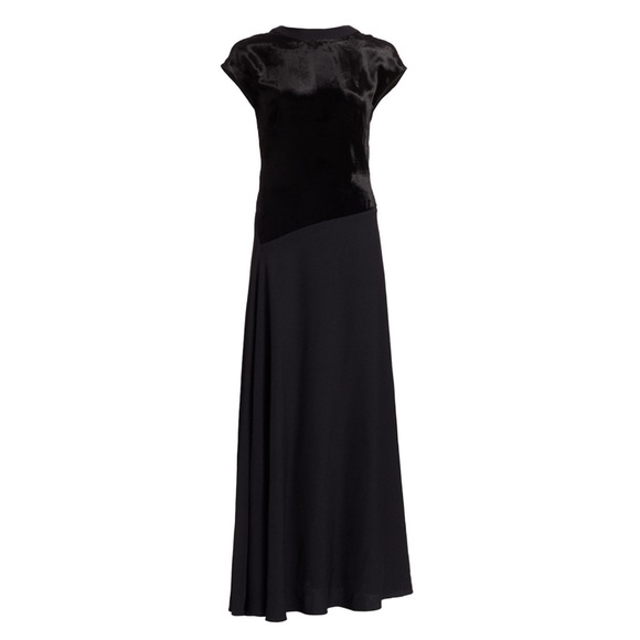 3.1 Phillip Lim Velvet Panels Maxi Dress In White - Picture 9 of 13